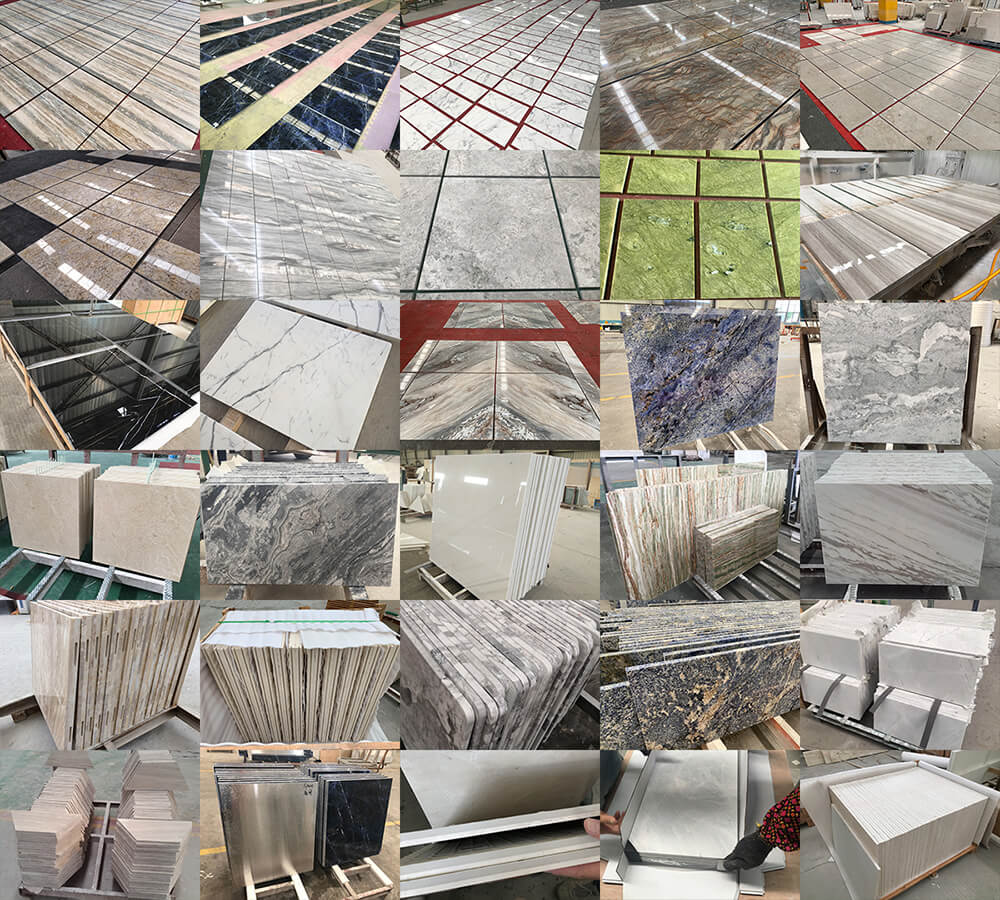 Stone cut-to-size and slab fabrication examples from the approved reference