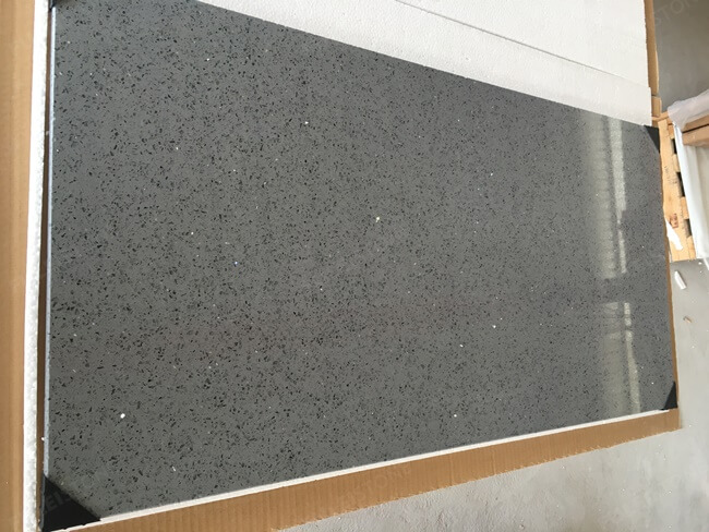 Grey Sparkle Quartz Stone Table Tops for Wholesale — product view 6