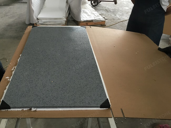 Grey Sparkle Quartz Stone Table Tops for Wholesale — product view 7