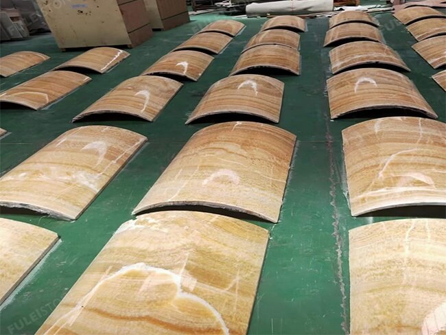Honey Onyx Curved Tiles
