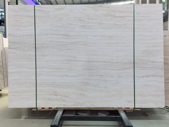 Italian Super White Travertine Slabs