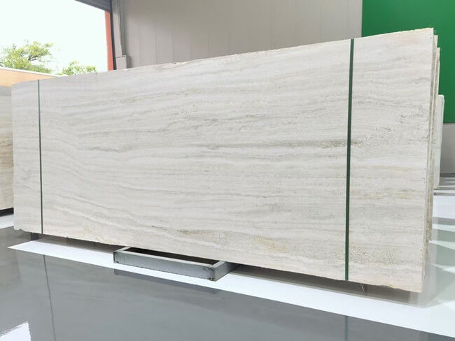 Italian Super White Travertine Slabs — product view 2