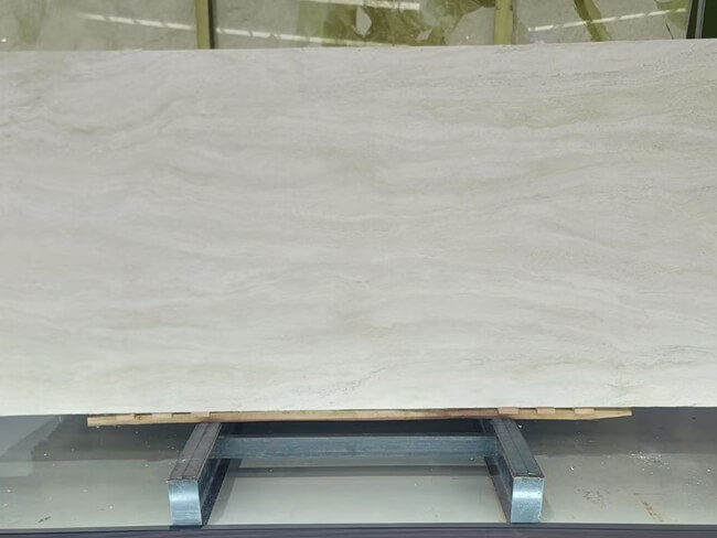 Italian Super White Travertine Slabs — product view 3