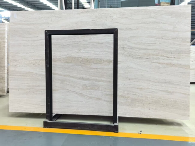 Italian Super White Travertine Slabs — product view 5