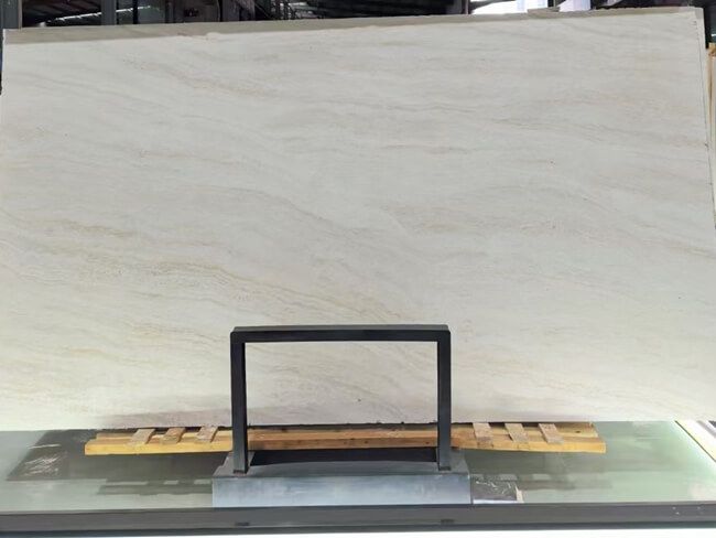 Italian Super White Travertine Slabs — product view 6