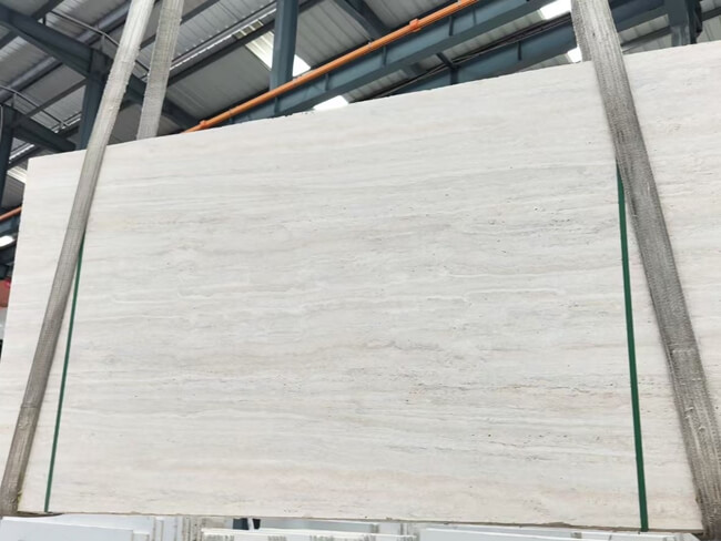 Italian Super White Travertine Slabs — product view 7