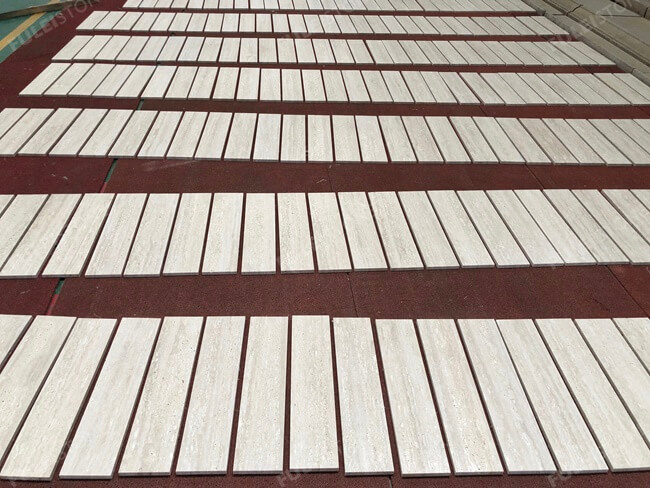 Italian White Travertine Tiles Antique Finish — product view 10