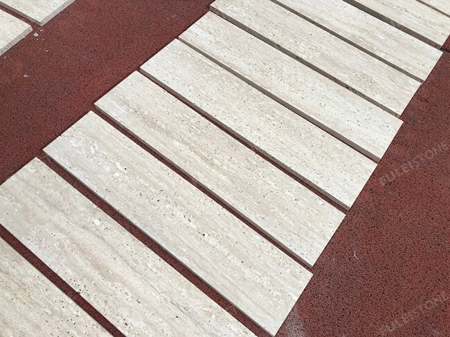 Italian White Travertine Tiles Antique Finish — product view 12