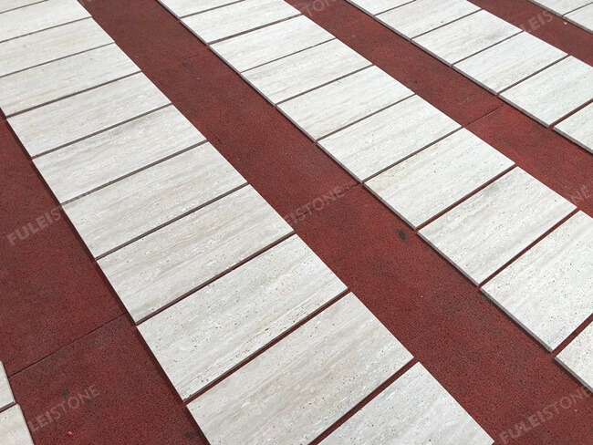 Italian White Travertine Tiles Antique Finish — product view 6