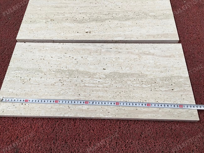 Italian White Travertine Tiles Antique Finish — product view 9