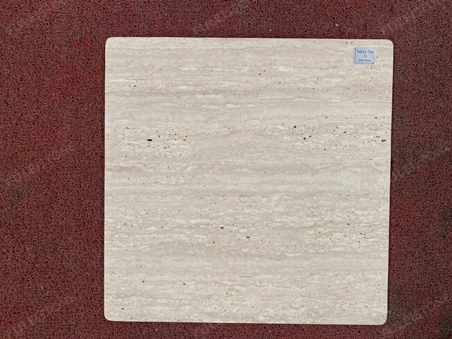 Italy White Travertine Table Tops — product view 4