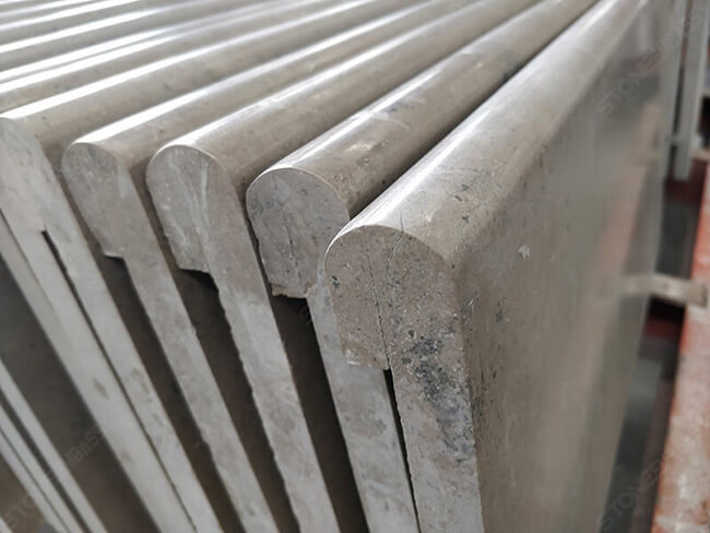 Honed Jura Grey Limestone Pool Copping Tiles — product view 2