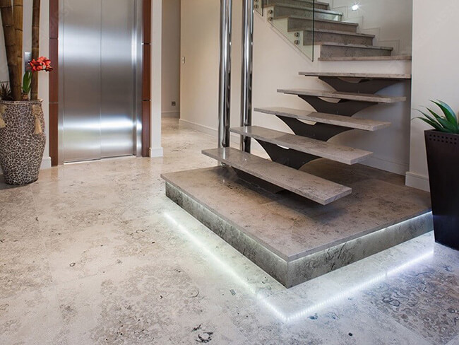 Honed Jura Grey Limestone Slabs — product view 7