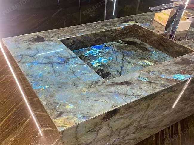 Labradorite Blue Granite Island Top — product view 1