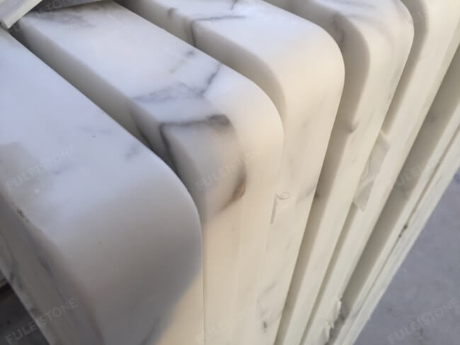 Laminated White Statuario Marble Table Tops — product view 3