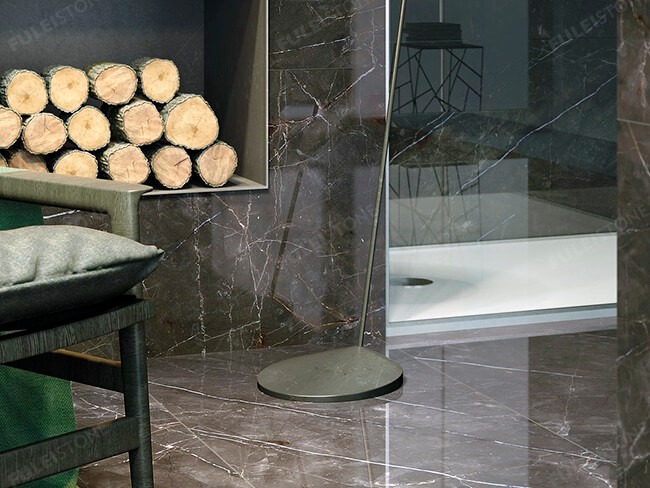 Natural Polished China Laurent Brown Marble Flooring Tiles — product view 2