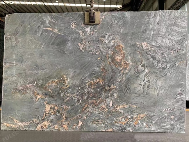 Leather Finish Green Jade Quartzite Slabs