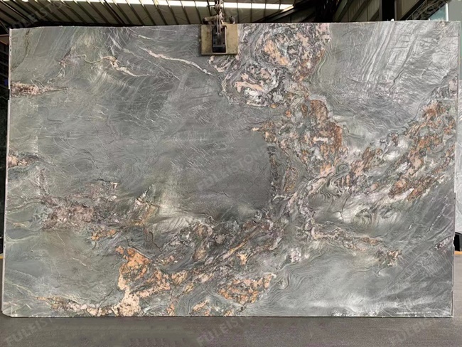 Leather Finish Green Jade Quartzite Slabs — product view 4