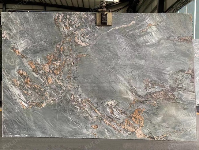 Leather Finish Green Jade Quartzite Slabs — product view 5