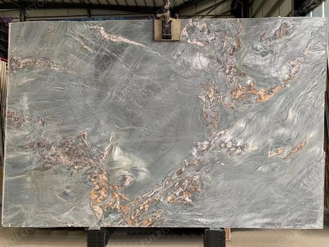 Leather Finish Green Jade Quartzite Slabs — product view 6