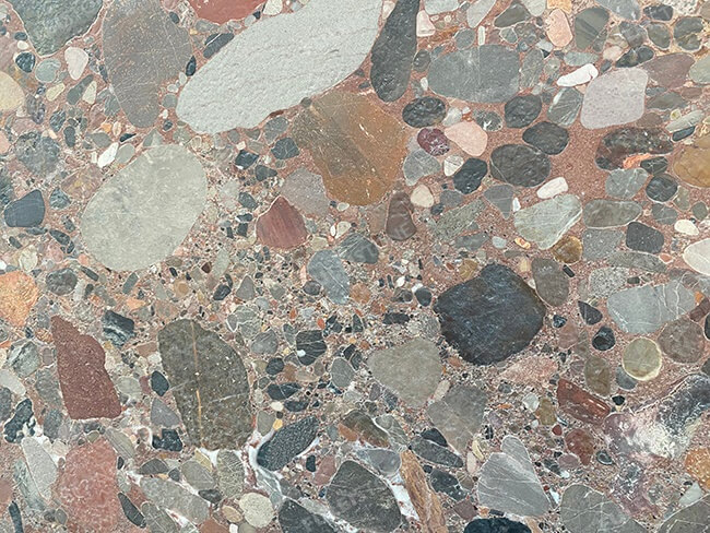 High Quality Leather Face Multicolor Pebble Marble Slabs — product view 3
