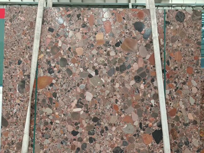 Leathered Ceppo Rosso Marble Slabs