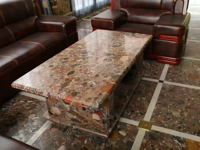 Leathered Ceppo Rosso Marble Slabs — product view 7