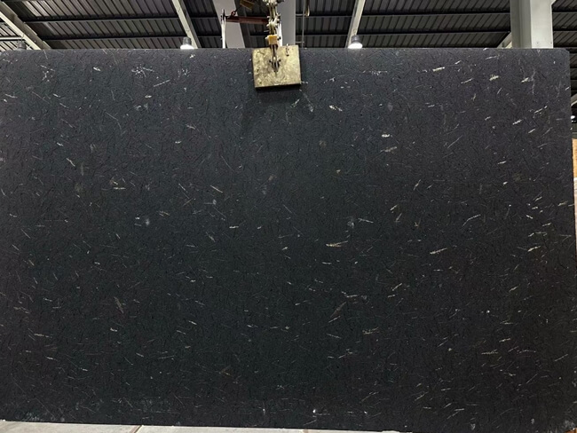 Leathered Diamond Black Granite Slabs — product view 3