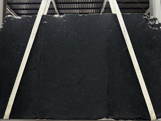 Leathered Diamond Black Granite Slabs — product view 7