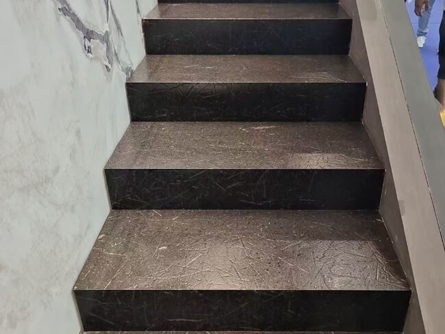 Leathered Diamond Black Granite Slabs — product view 8