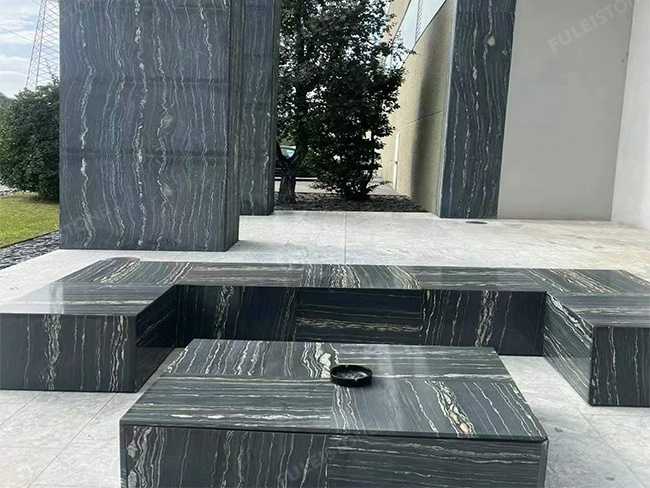 Leathered Golden Galaxy Marble Tiles