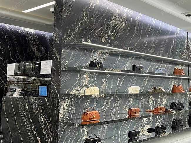 Leathered Golden Galaxy Marble Tiles — product view 3