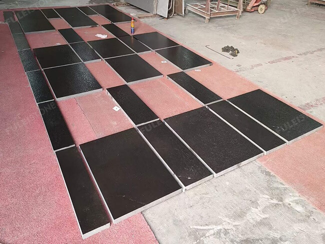 Leathered Nero Marble Tiles — product view 2