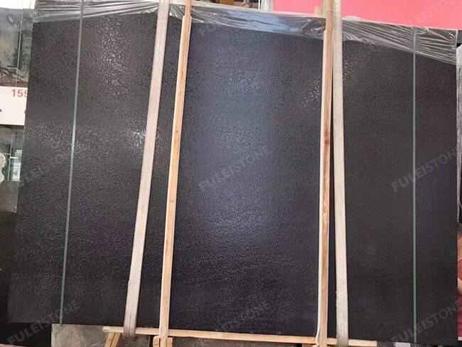 Leathered Nero Marble Tiles — product view 3