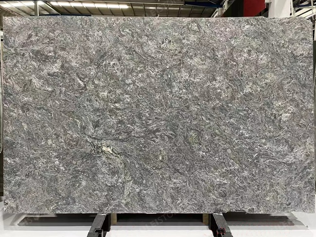 Leathered Platinum Granite Slab