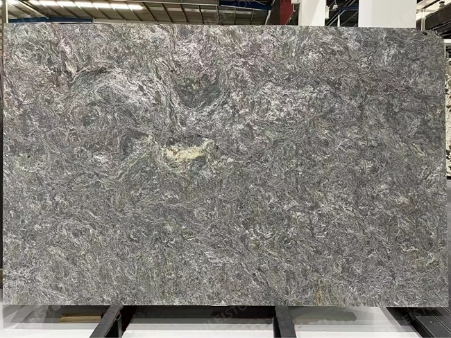 Leathered Platinum Granite Slab — product view 3