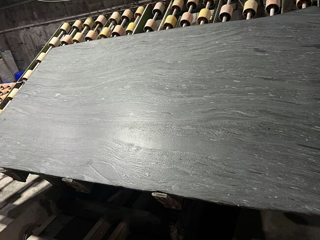Leathered Silver Brown Marble Slabs