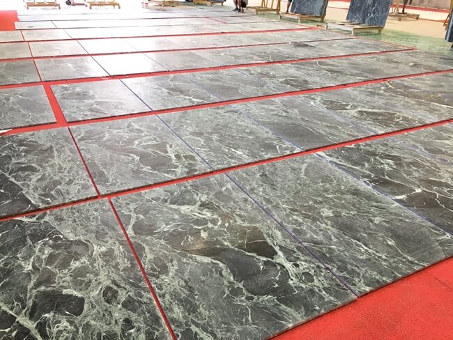 Leathered Verde Alpi Marble Tiles — product view 5