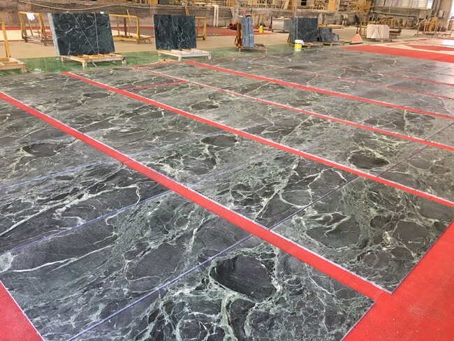 Leathered Verde Alpi Marble Tiles — product view 6