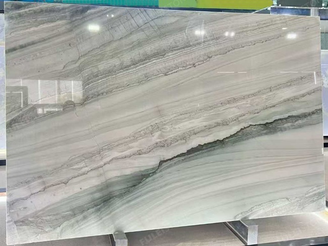 Light Color Polaris Quartzite Slabs — product view 2