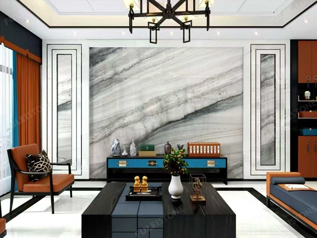 Light Color Polaris Quartzite Slabs — product view 3