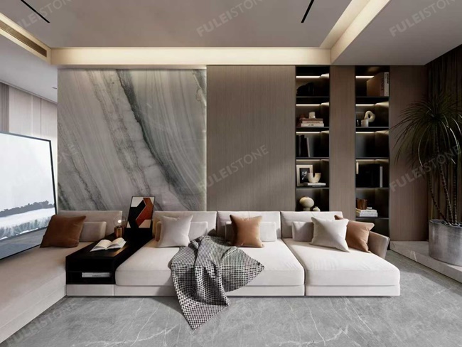 Light Color Polaris Quartzite Slabs — product view 5
