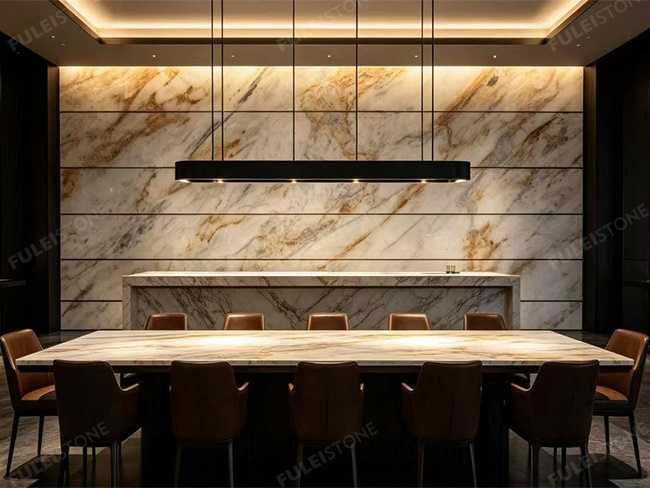 Light Gold Marble Slab — product view 5
