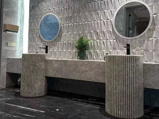 Light Grey Marble Slab — product view 3