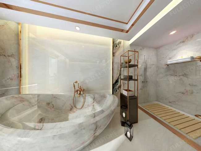 Light Pink Marble Slab — product view 4