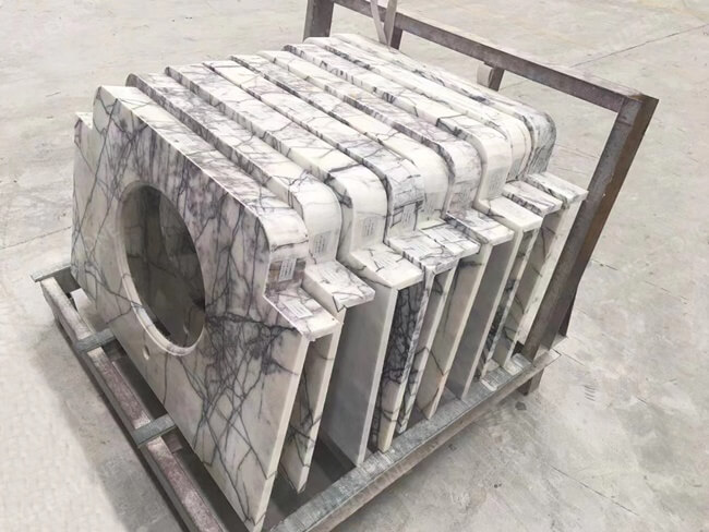 Lilac White Marble Vanity Tops — product view 2