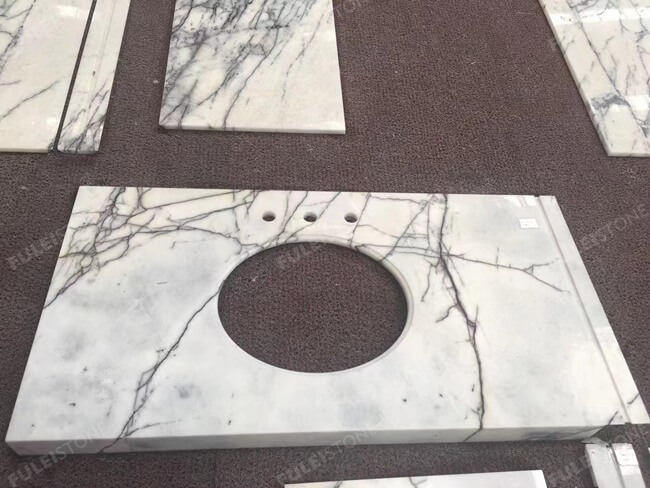 Lilac White Marble Vanity Tops — product view 4