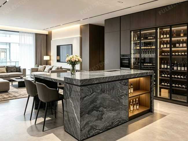 London Grey Marble Slab — product view 5