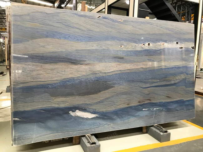 Luxury Azul Macobus Blue Quartzite Slabs — product view 3