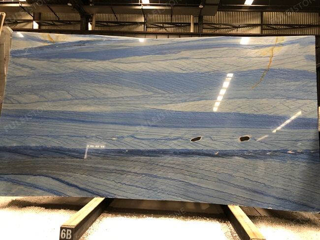 Luxury Azul Macobus Blue Quartzite Slabs — product view 6